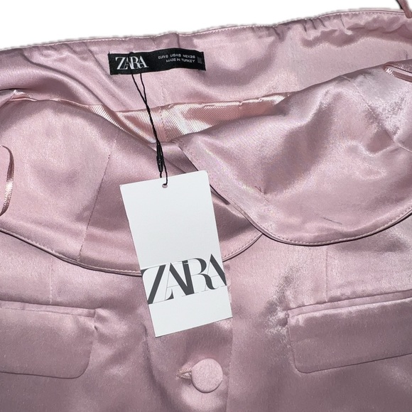 Zara NWT S seamed bustier corset vest in pink - Picture 7 of 7